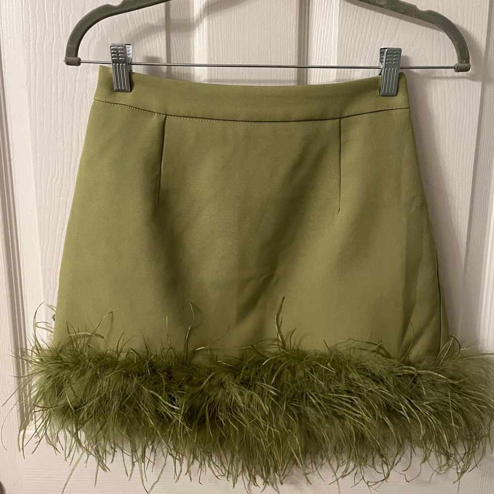 DeeDee Feather Mini Skirt